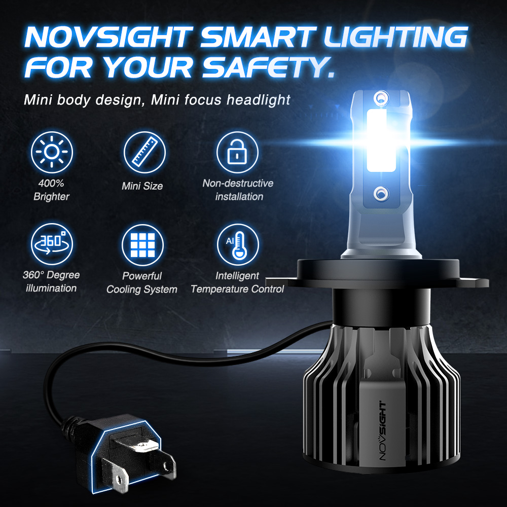 NovSightA500-N392PCS72WDC9-32VPairCarHeadlightLEDBulbs10000LMPAIRCarHeadlamps6000KIP68Waterproof-1993682-2