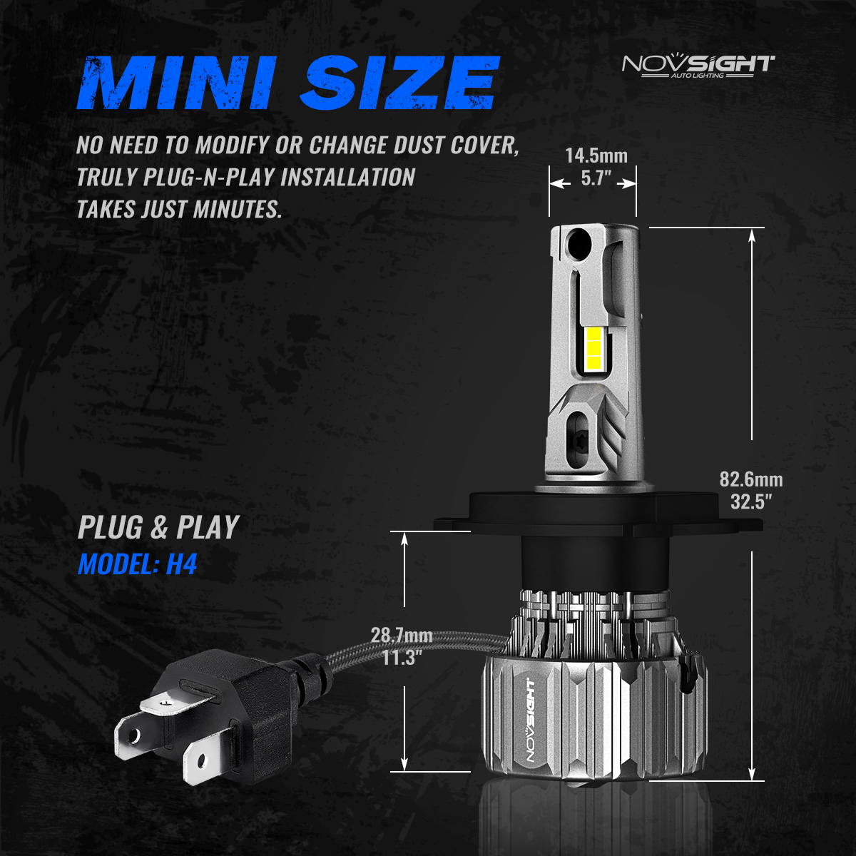 NovSightA500-N502PCS70WCarLEDHeadlightsBulbsH1H3H4H7H11H139005900690079012FogLamps15000LM6500K-1839965-9