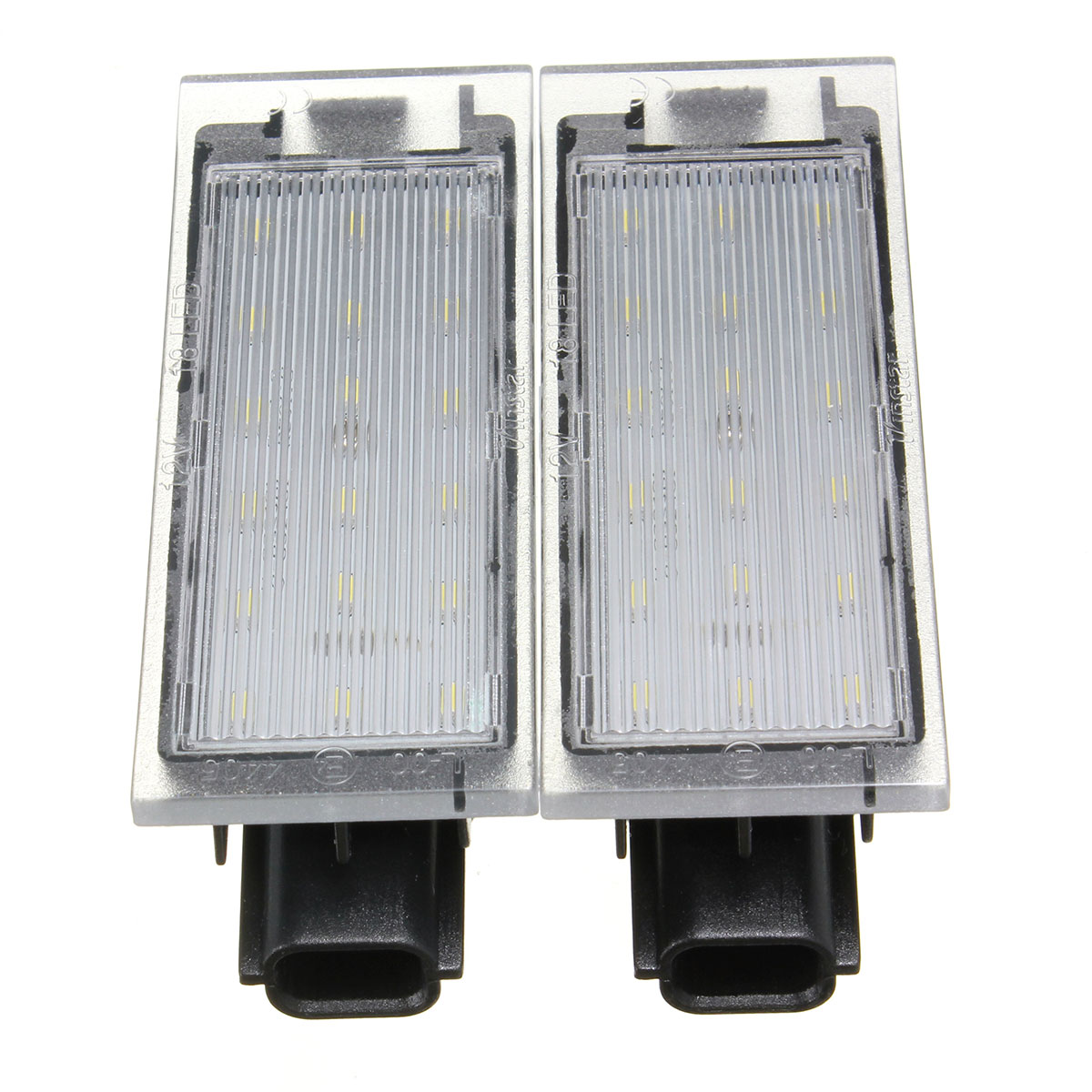 Pair12VLEDLicenseNumberPlateLightsWhiteForRenaultTwingoClioMeganeLagane-1699691-2