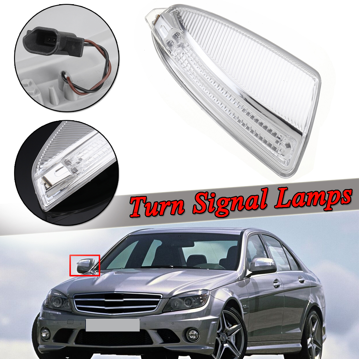 RightSideMirrorTurnSignalLightsLampsforMercedes-BenzMLClassC-ClassW204-1417503-1