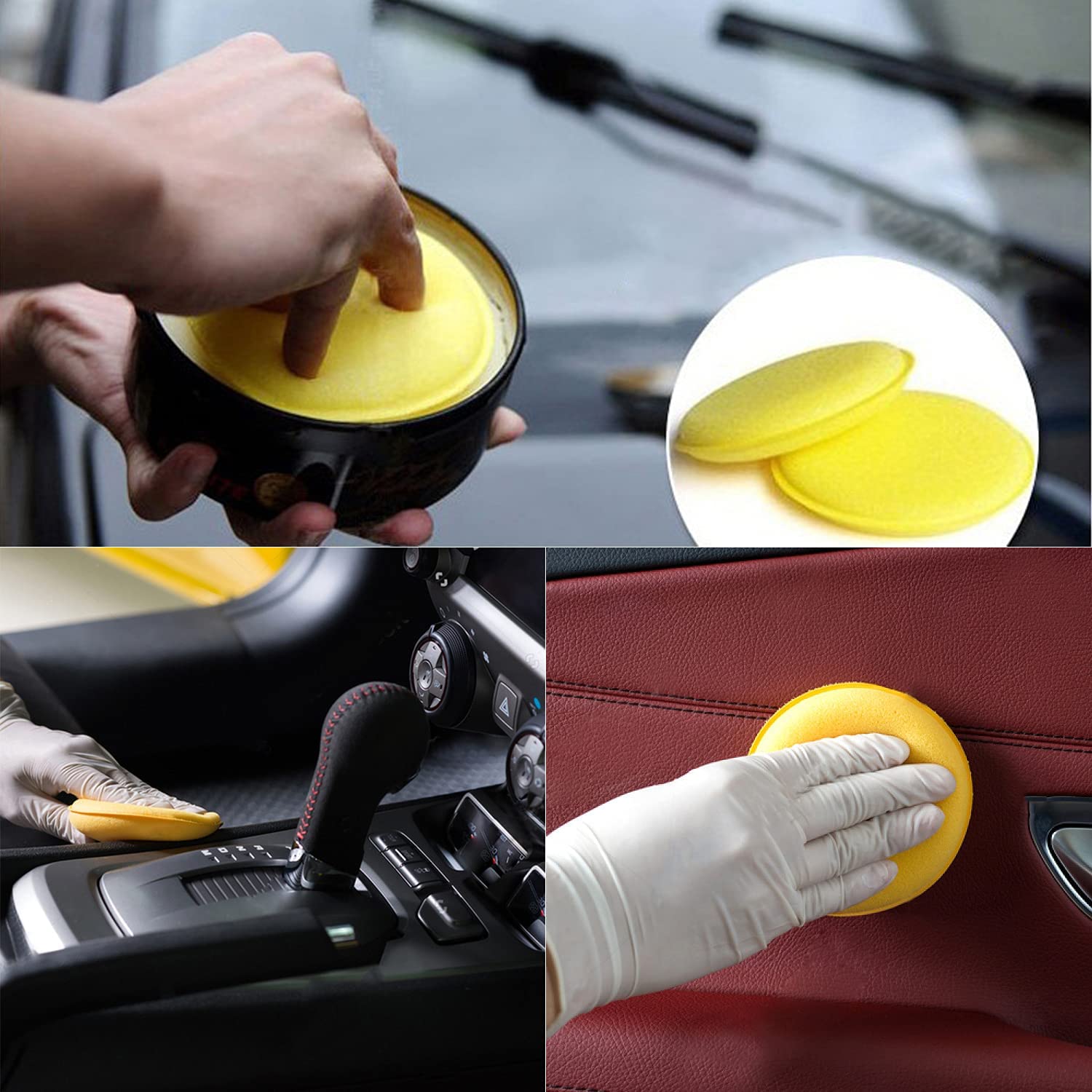 12PcsCarPolishingPadsPolishSoftFoamApplicatorPadsPracticalSpongeWaxforCleanCarVehicleAutoGlass-1984724-3