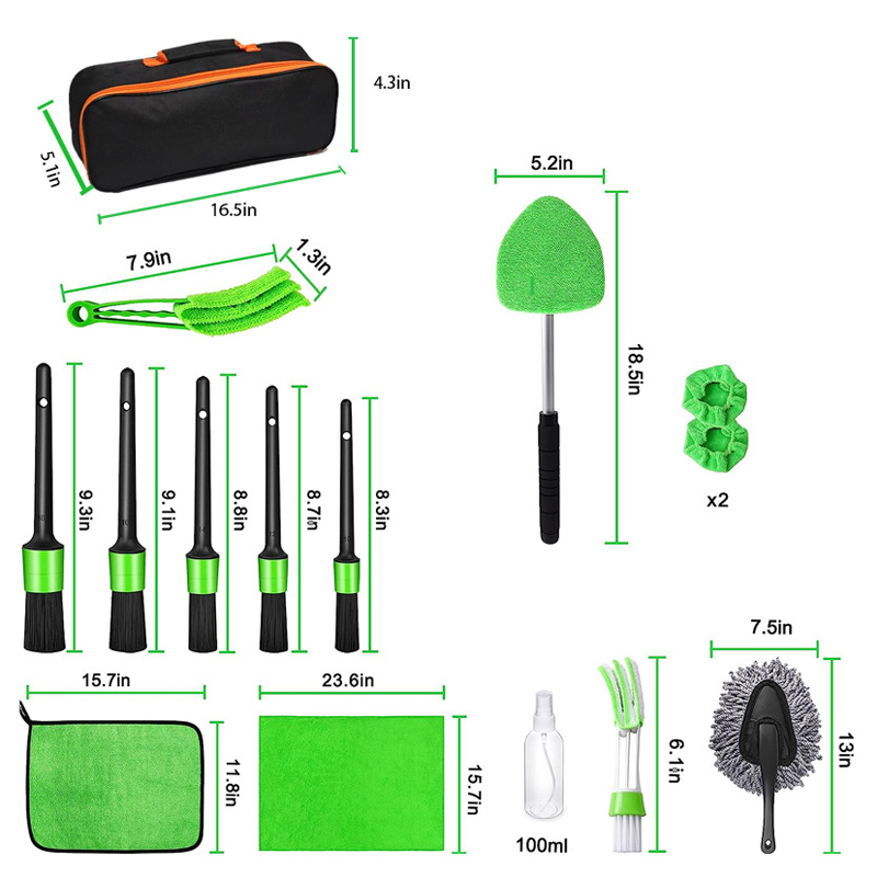 13-PieceCarDetailingCleaningKitCarDetailingBrushWashEngineforWheelCleanKitAdjustableHandleCleaningTo-1999482-5