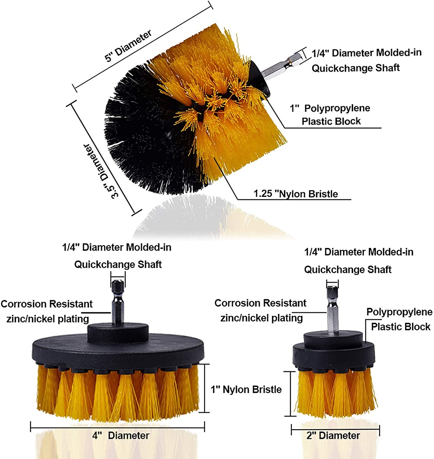 17pcsDetailingBrushSetCarCleaningBrushesPowerScrubberDrillBrushForCarLeatherAirVentsRimCleaningDirtD-1981565-2