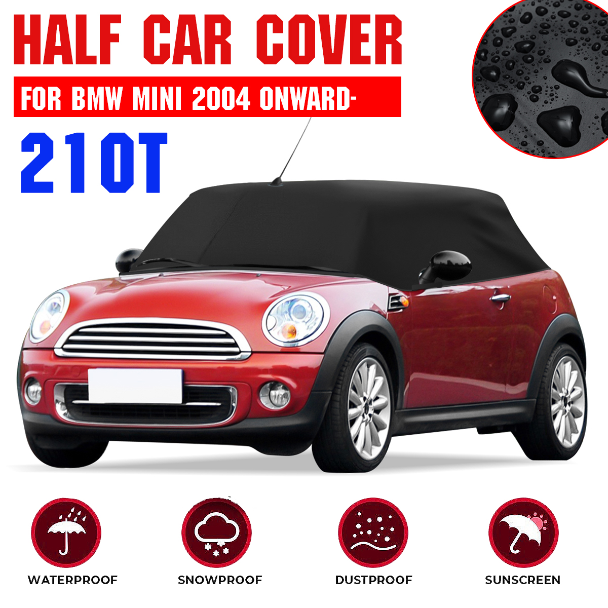 210TCarHalfBodyCoverForBMWMINI2004RoofProtectorUVSnowResistant-1977796-1