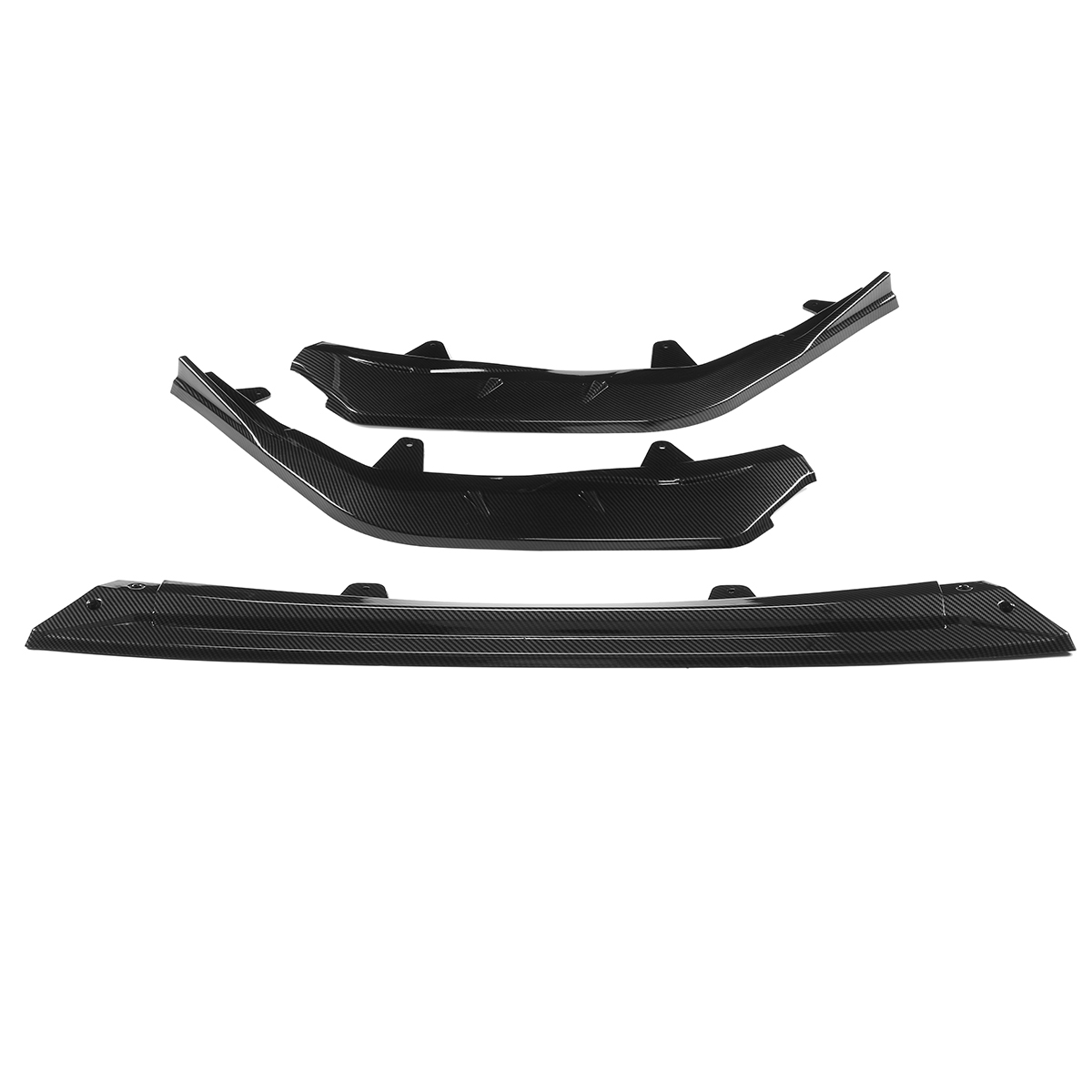 3PCSCarbonFiberLookFrontBumperLipSpoilerTrimForToyotaCorollaSEXSESportsModel2021-2007645-5