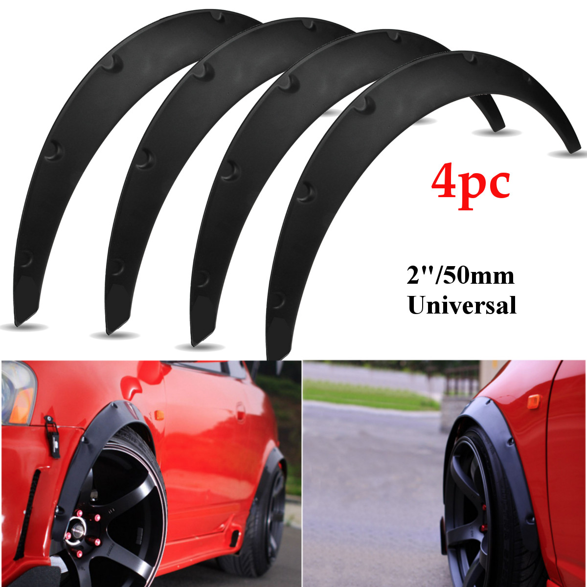 4Pcs2Inch50mmUniversalFlexibleCarWheelFenderFlaresExtraWideBodyWheelArches-1251047-1