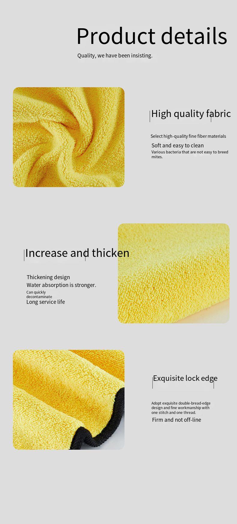 5PCSMulti-PurposeCleaningTowelCarHomeDual-UseHigh-DensityCoralVelvetCarCleaningTowelThickenedWater-A-2010475-11