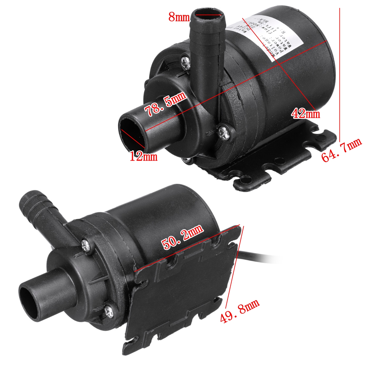 800LH12V24VDC5MSubmersibleHotWaterCirculationPumpSolarBrushlessMotor-1476852-3