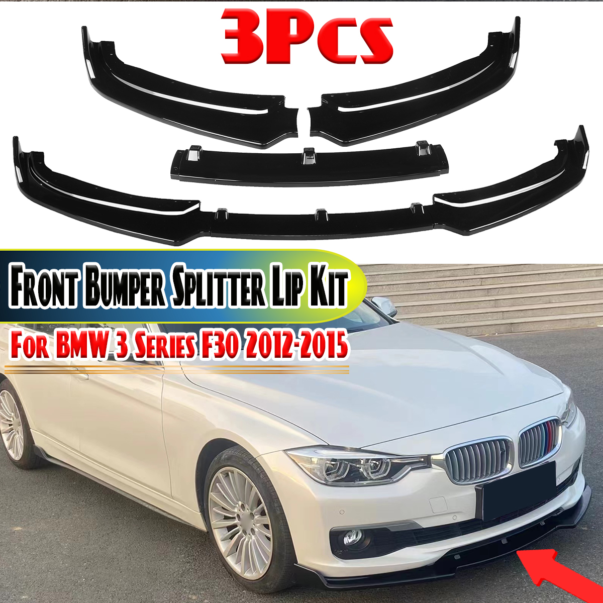 LOWERFRONTGLOSSBLACKSPLITTERSPOILERBUMPERLIPForBMW3SeriesF302012-15-1980675-2