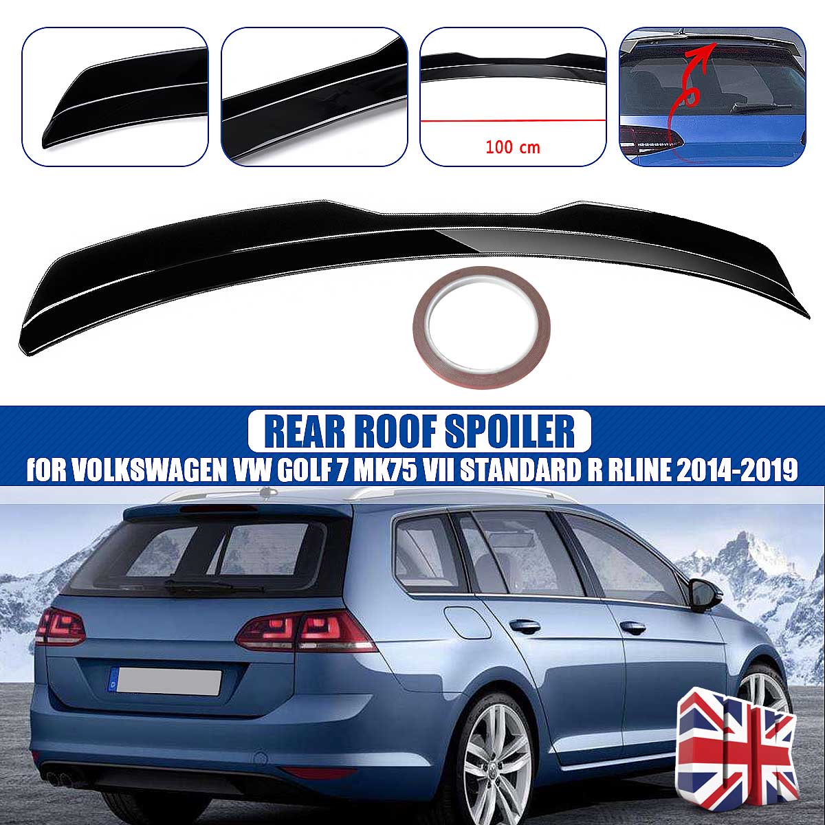 RearRoofSpoilerWingGlossyBlackForVolkswagenVWGolf7MK75VIIGTIRRline2014-2019-1724030-1