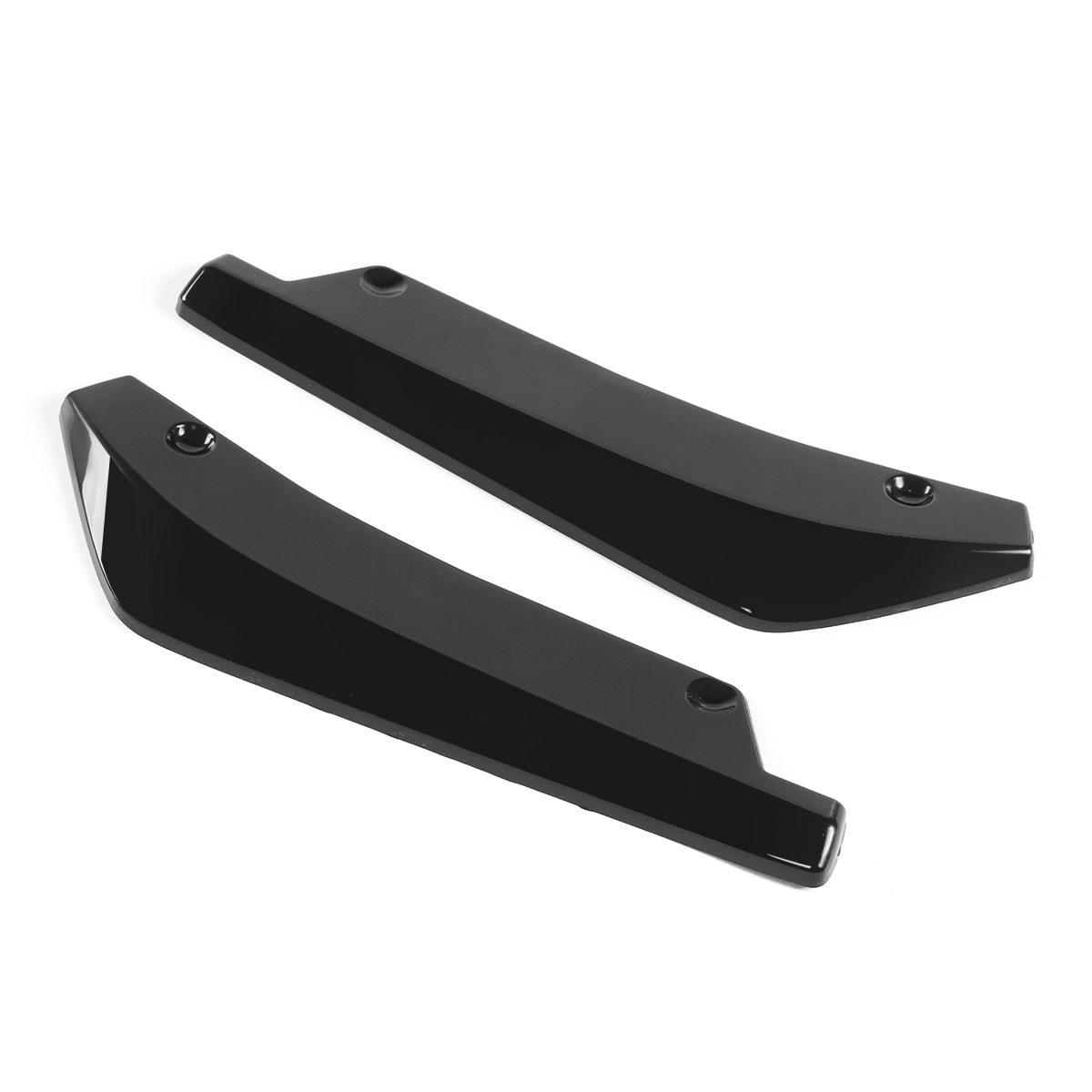 UniversalCarRearBumperProtectorLipWrapAngleSplittersBrightBlack2pcs-1357801-3