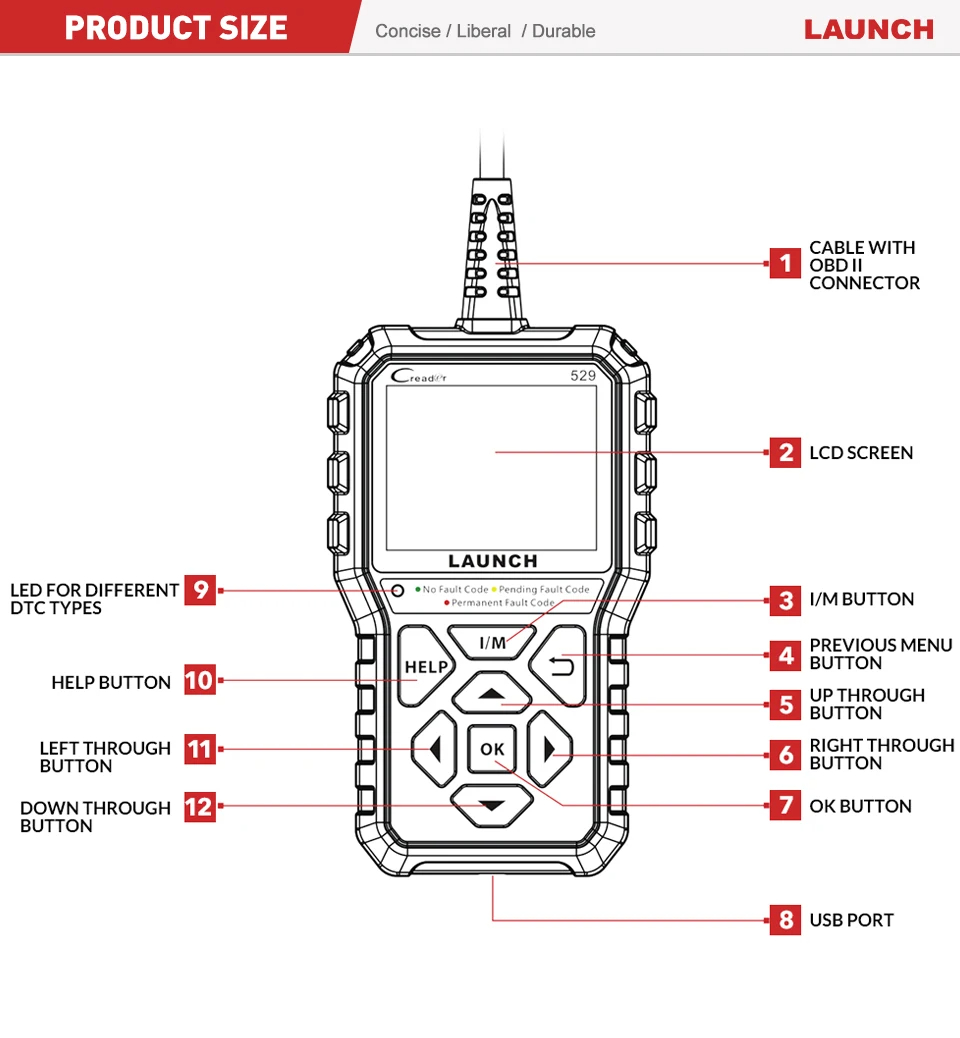 2024EliteLaunchCR529OBD2ScannerAutomotiveDiagnosticToolsOBDIICodeReaderCarDiagnostAutoScanToolsEngin-2014233-5