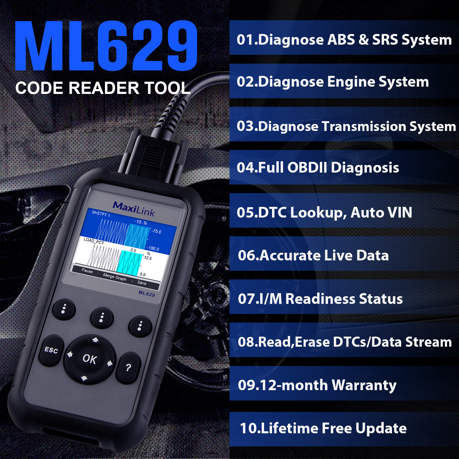 EUDirectAutelMaxiLinkML629EnhancedCANOBD2ScannerwithABSSRSTransmissionEngineDiagnosisAutoVINScanTool-2001803-2