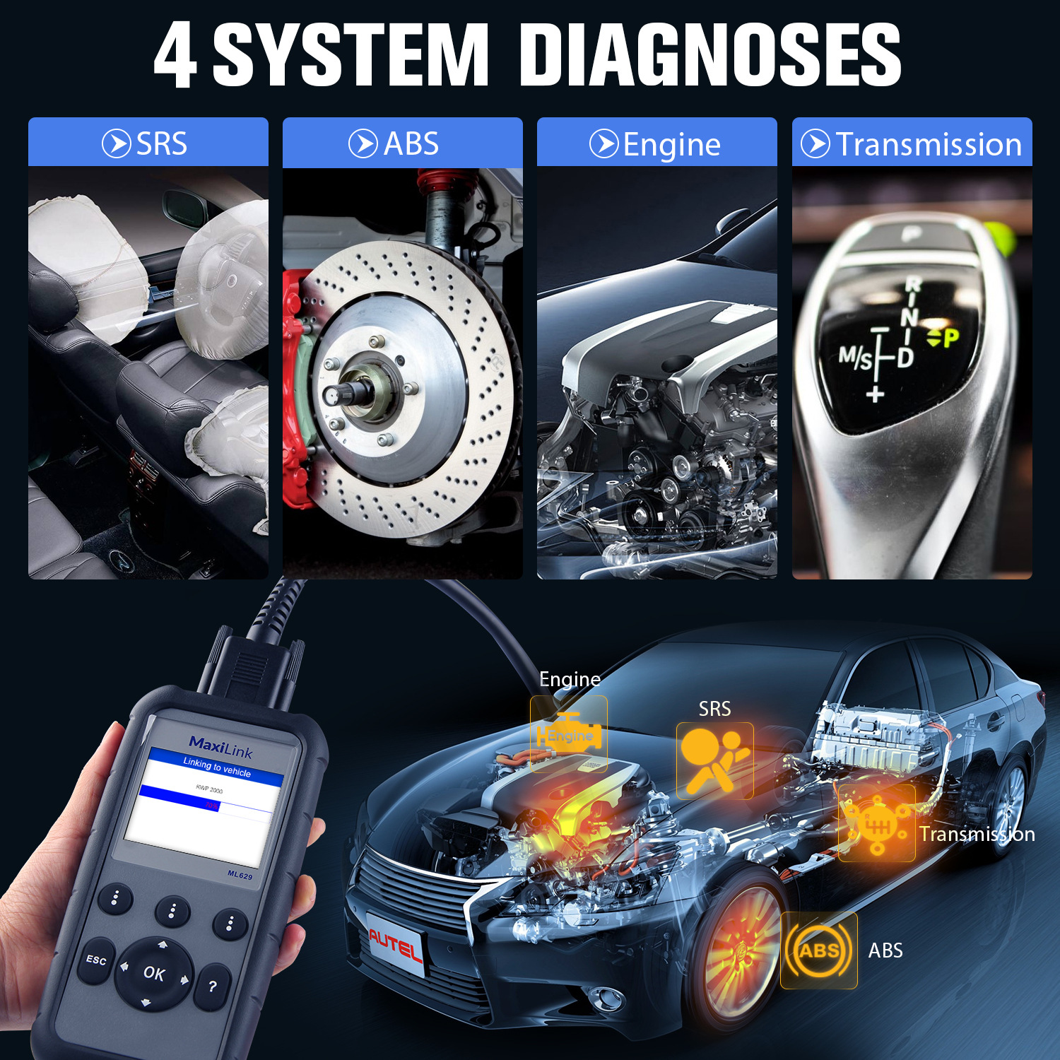 EUDirectAutelMaxiLinkML629EnhancedCANOBD2ScannerwithABSSRSTransmissionEngineDiagnosisAutoVINScanTool-2001803-5