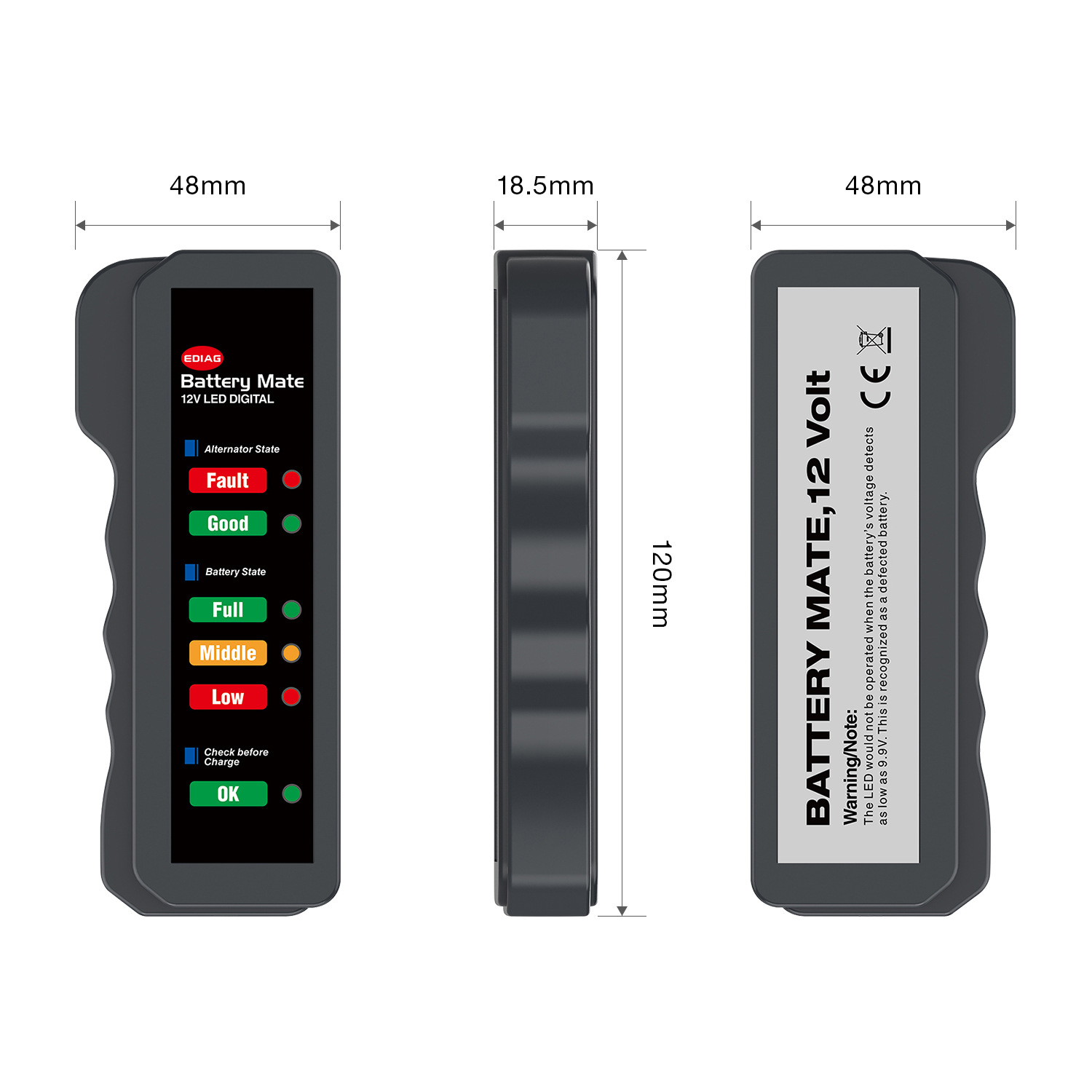 KINGBOLEN12VCarBatteryTesterDigitalAlternatorChargingSystemAnalyzerwithLEDIndicationVehicleBatteryDe-1989982-10