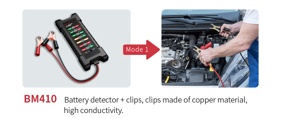 KINGBOLENBatteryTesterBm4101224VCopperClipVersionCarDigital6LEDLightAlternatorAutoBatteryAnalyze-1990000-11