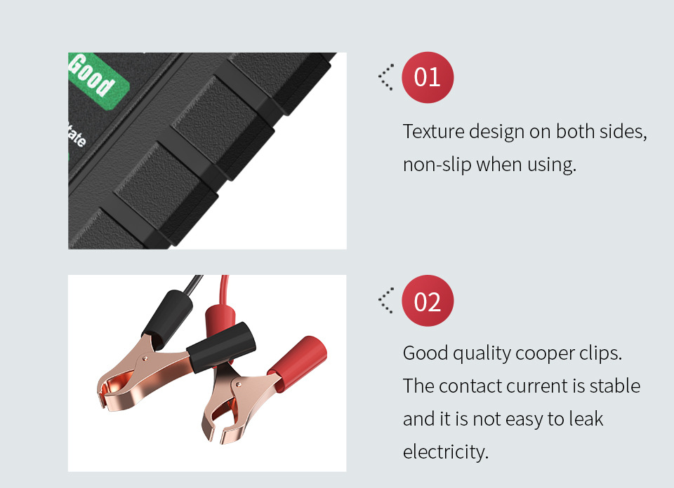 KINGBOLENBatteryTesterBm4101224VCopperClipVersionCarDigital6LEDLightAlternatorAutoBatteryAnalyze-1990000-13