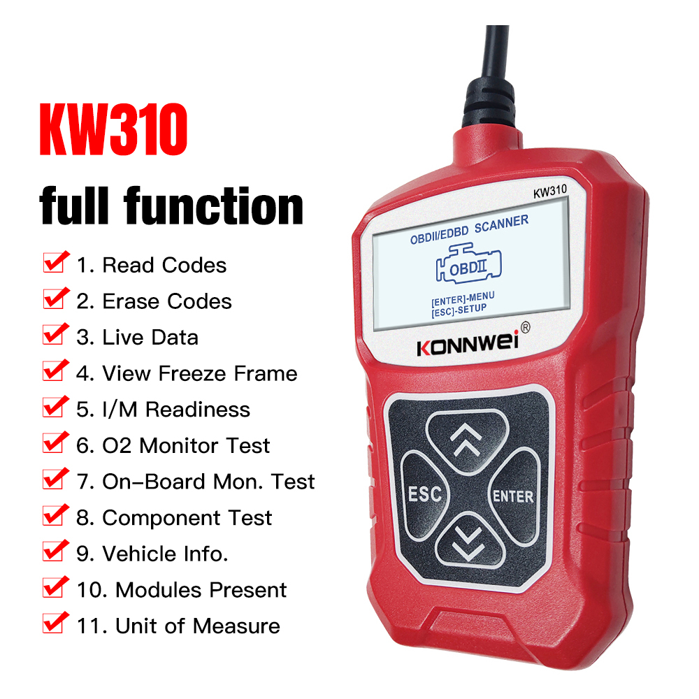 KONNWEIKW310OBD2CarDiagnosticScannerEOBDScanToolDTCEngineCodeReaderVoltageTestBuilt-inSpeaker-1724888-2