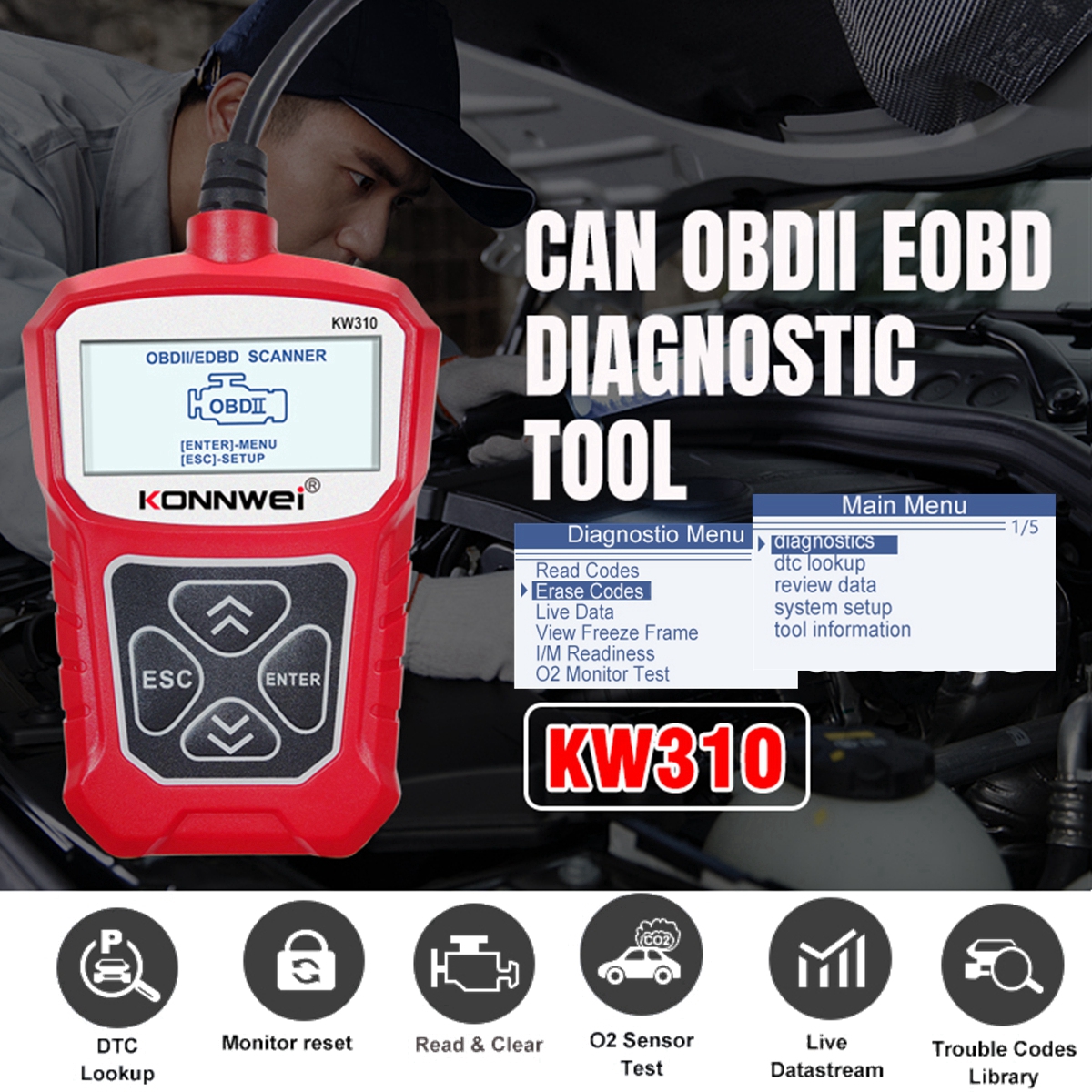 KONNWEIKW310OBD2CarDiagnosticScannerEOBDScanToolDTCEngineCodeReaderVoltageTestBuilt-inSpeaker-1983565-1