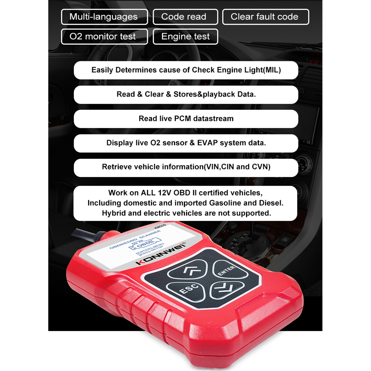 KONNWEIKW310OBD2CarDiagnosticScannerEOBDScanToolDTCEngineCodeReaderVoltageTestBuilt-inSpeaker-1983565-5