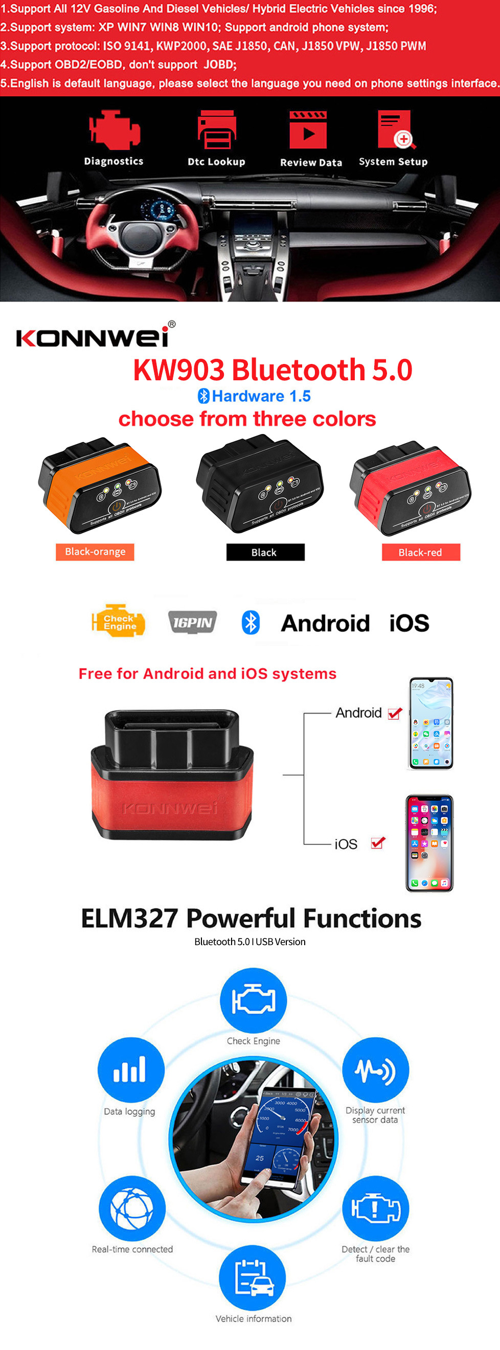 KONNWEIKW903ELM327OBD2bluetoothCarDiagnosticToolKW903elm327forAndroidCodeReaderScanner-1983576-1