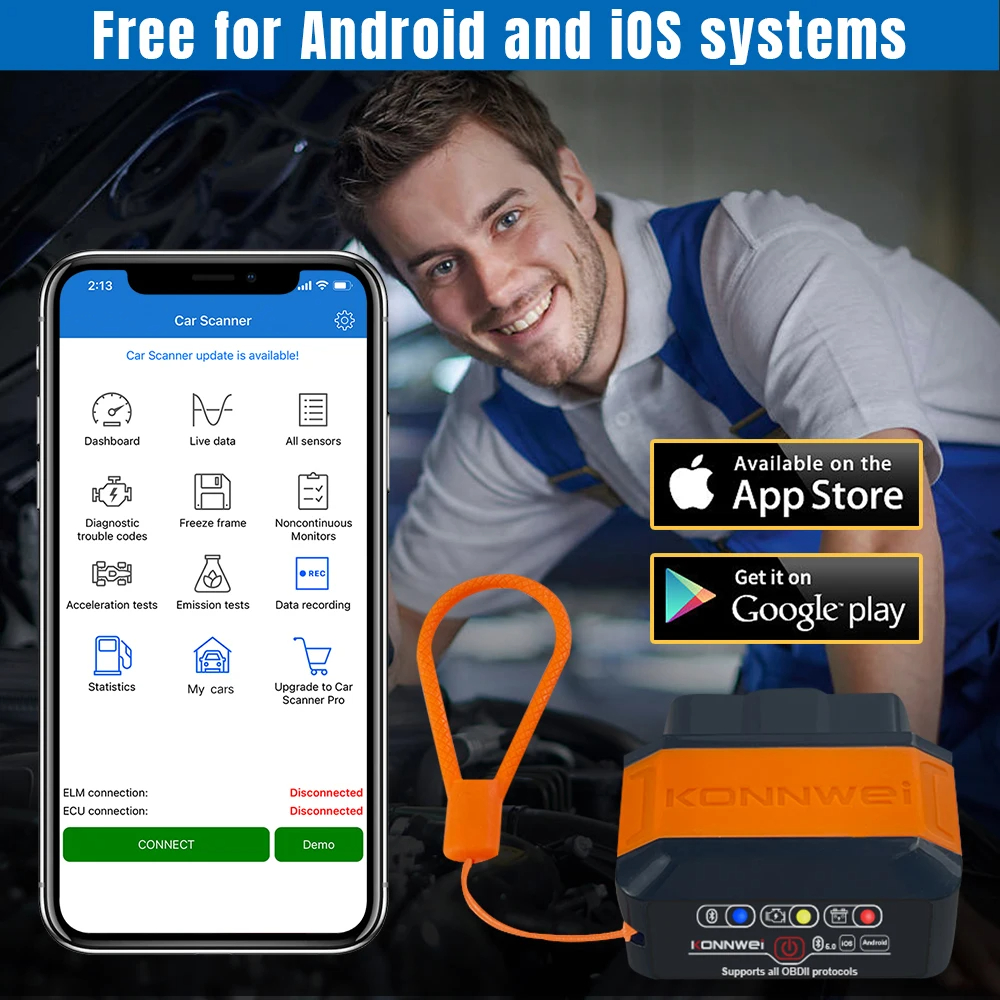 KonnweiKW906OBD2ELM327V15Pic18F25K80OBD2Bluetooth50ScannersCarDiagnostictoolCodeReaderForAndroidIOS-2014925-5