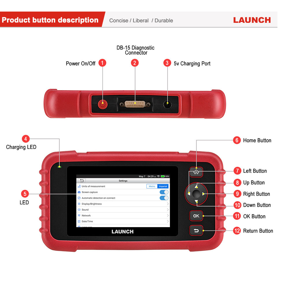 LAUNCHCRP123XV20CarOBD2DiagnosticToolsOBDIIScannerEngineABSAirbagSRSATCodeReaderFreeUpdateAutomotive-1984225-12
