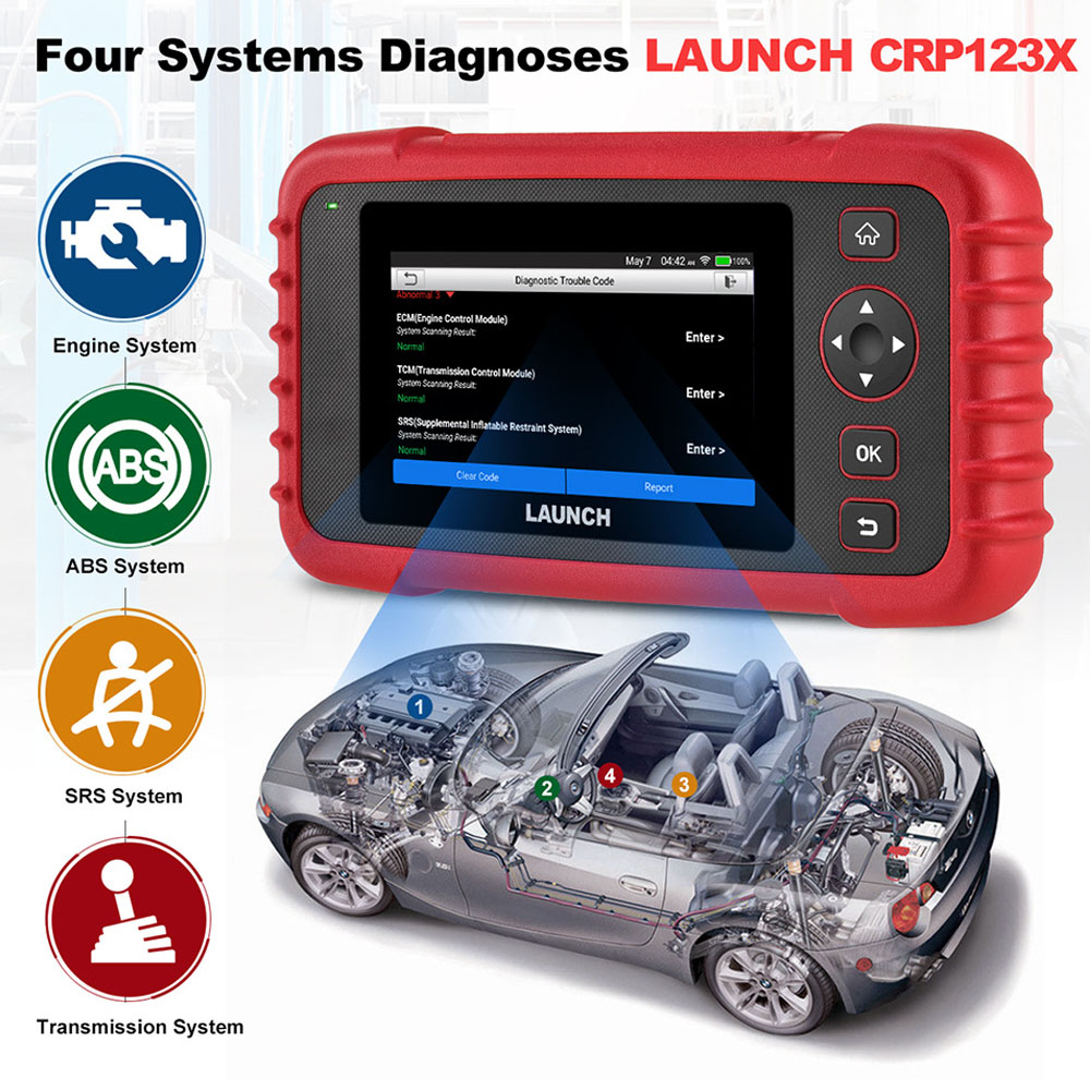 LAUNCHCRP123XV20CarOBD2DiagnosticToolsOBDIIScannerEngineABSAirbagSRSATCodeReaderFreeUpdateAutomotive-1984225-9