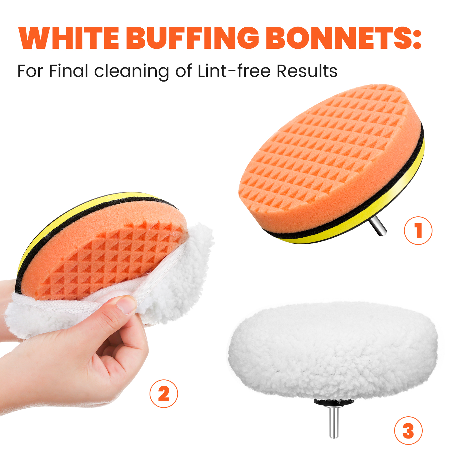 MATCC8Pcs6InchCarPolishingPadKitM14BuffingPadswithWoolBonnetPadsforCarPolisherandHouseholdElectricDr-1878198-6