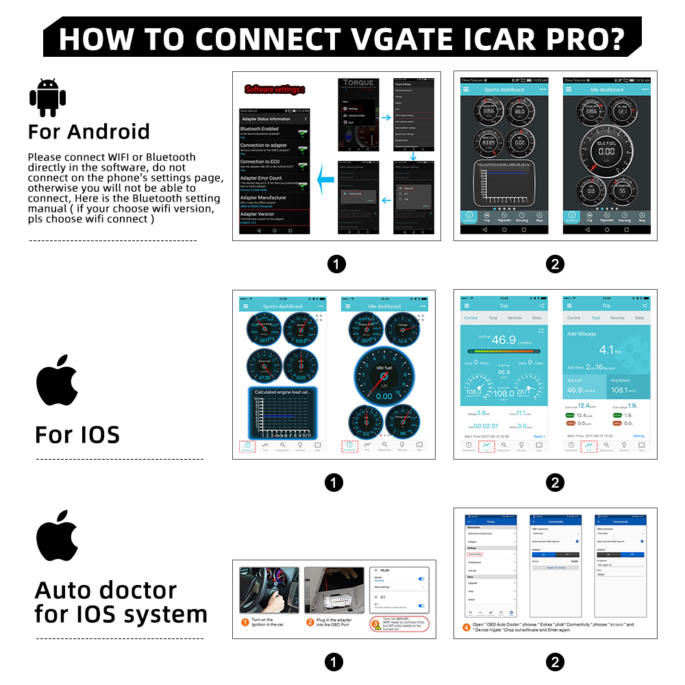 VgateiCarProbluetoothV22CarCodeReaderScannerOBDIICarDiagnosticToolforAndroidIOSELM327-1983478-6