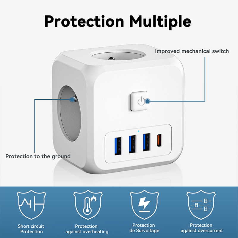 Essager4000W7-PortPowerStripwith3ACOutlets3USB-AUSB-CFastChargingWallChargerAdapterEUPlugforiPhone12-1990853-7