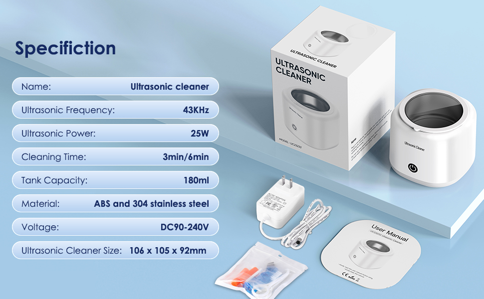 UltrasonicCleanerforDenturesInvisalignMouthGuardAlignerWhiteningTrays43kHz180MLPortableUltrasonicJew-2013625-7