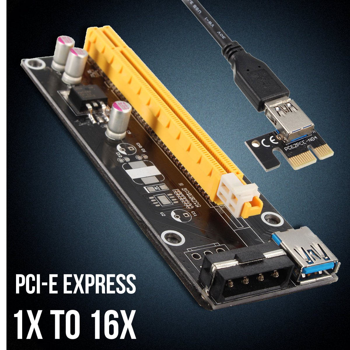 1Xto16XPCI-EGraphicsCardExtensionCableUSB30ExpansionCardPowerSupplywithSATACable-1936705-1