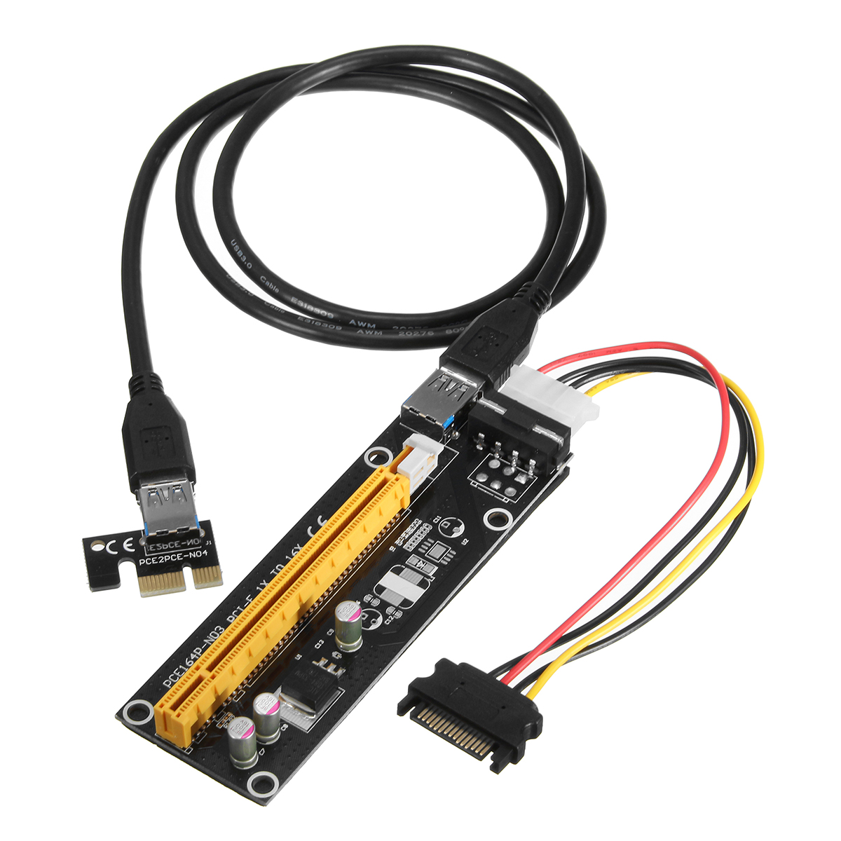 1Xto16XPCI-EGraphicsCardExtensionCableUSB30ExpansionCardPowerSupplywithSATACable-1936705-3