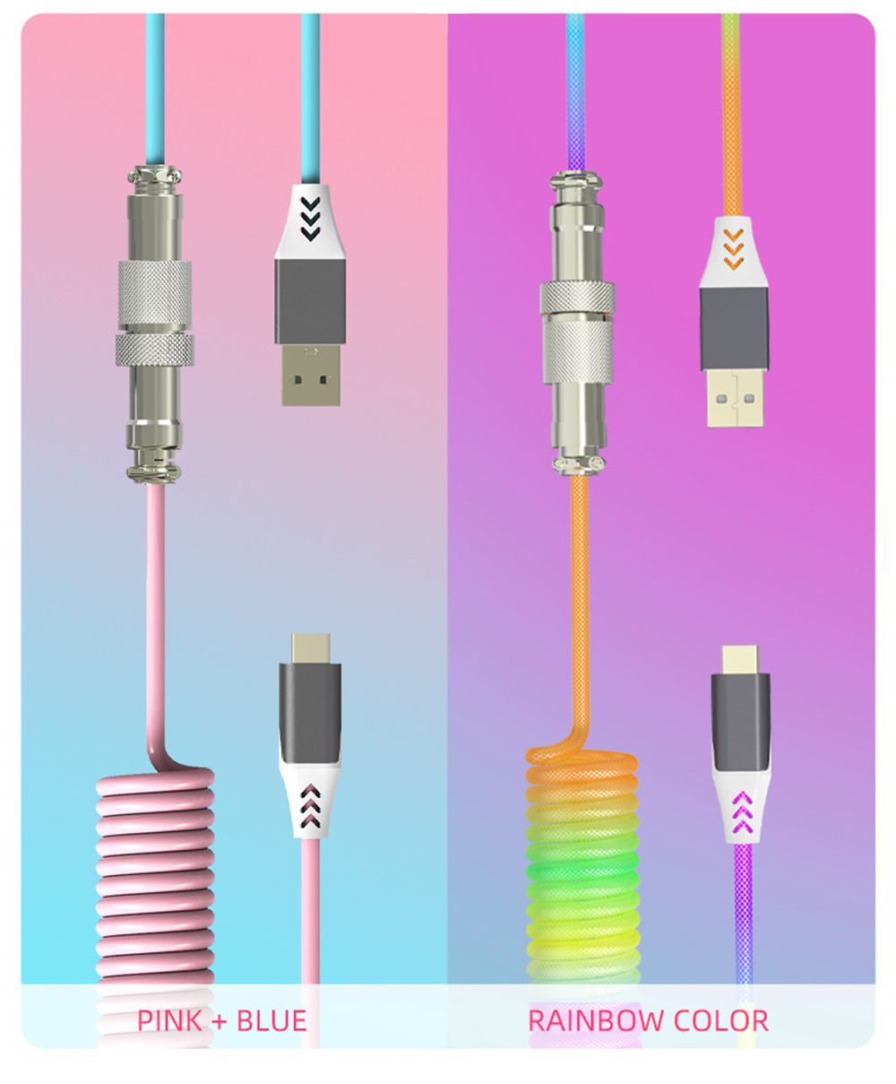 22mMechanicalKeyboardCoiledCableDIYHandmadeWovenTPECablewithUSBType-CInterfaceDataCable-1975070-4