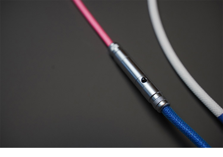 MechZoneHandmadeCoiledCableKeyboardCoilType-CMiniUSBDIYCoiledCableDataCableUSBCAviationConnectorforM-1714362-5