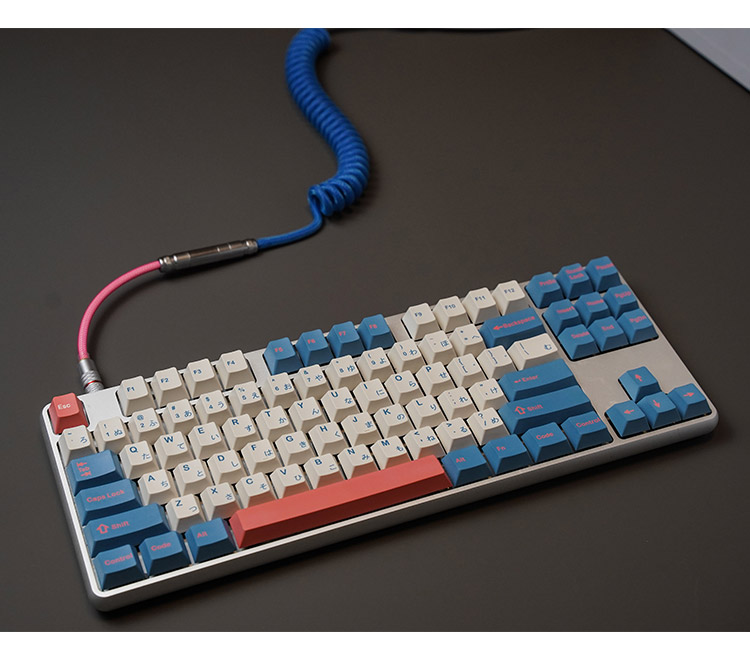 MechZoneHandmadeCoiledCableKeyboardCoilType-CMiniUSBDIYCoiledCableDataCableUSBCAviationConnectorforM-1714362-7