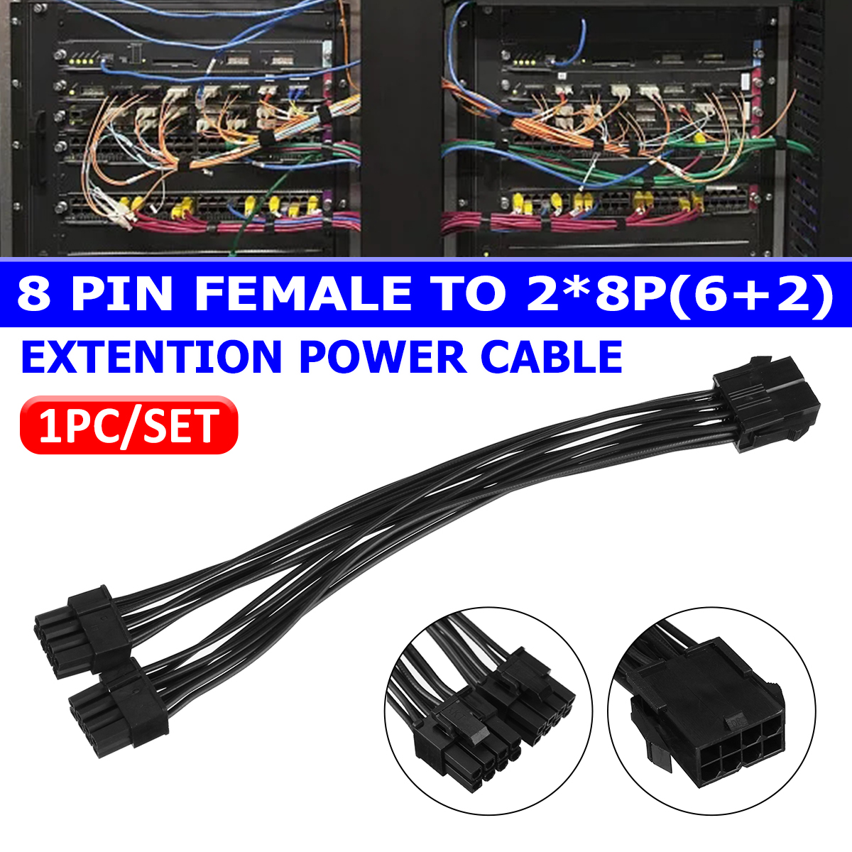 20cmGraphicsCard8PinFemaleto28P62pinExtentionPowerCableMale-1931117-1