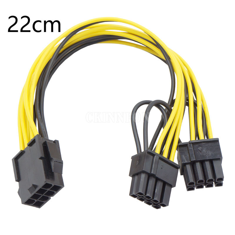 5PCS22cm8PinFemaleto2x8Pin62MaleGPUPowerCablePCI-ESplitterCordForMotherboardGraphicsCardGPUPowerData-1978852-2