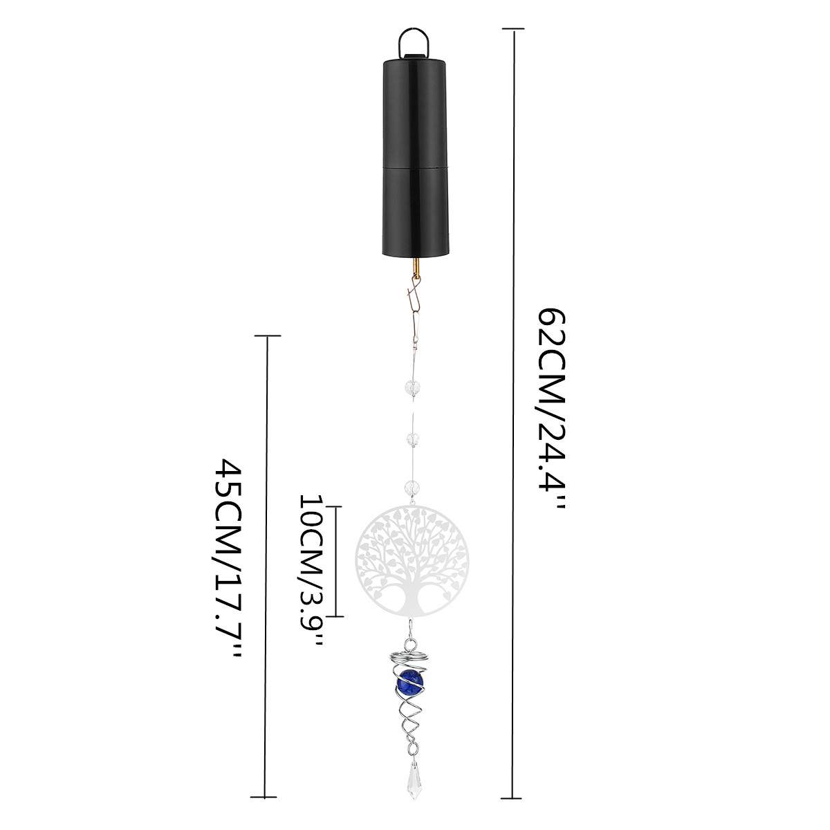 ChristmasTreeWindChimesStainlessSteelMirrorSurfaceRotaryPendantCrystalSpinnerIllusionDecor-1977912-10