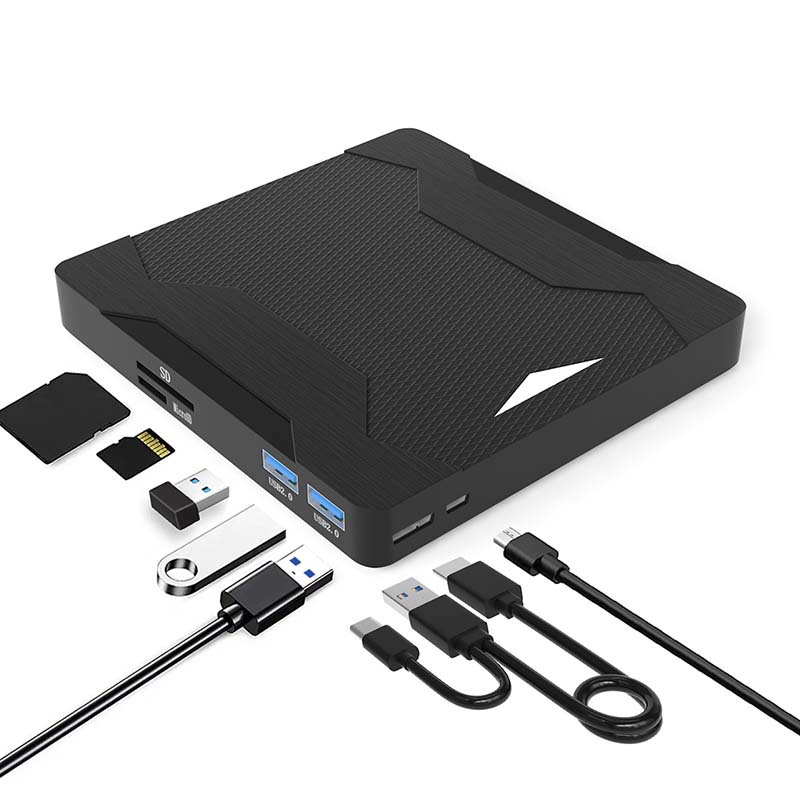 ExternalDVDBurnerUSB30TypeCMulti-functionRecorder4-in-1CDplayerDriverTFSDInterfaceforPCNotebook-1991080-1