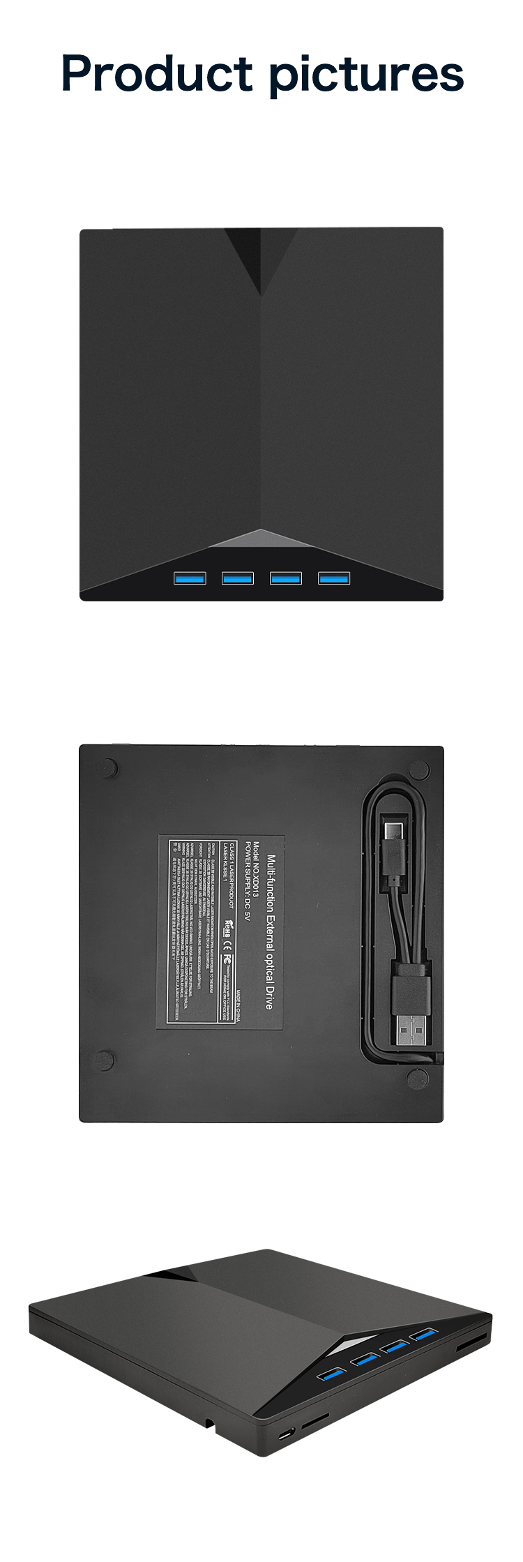 ExternalDVDBurnerUSB30TypeCMulti-functionRecorder7-in-1CDplayerDriverTFSDInterfaceforPCNotebook-1991082-12
