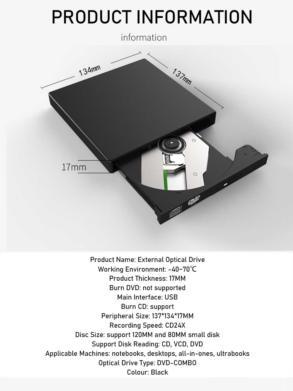 USB20PortableExternalDVDOpticalDrive24XHigh-speedRecordingIntelligentNoiseCancellingAll-in-oneUniver-1983516-4