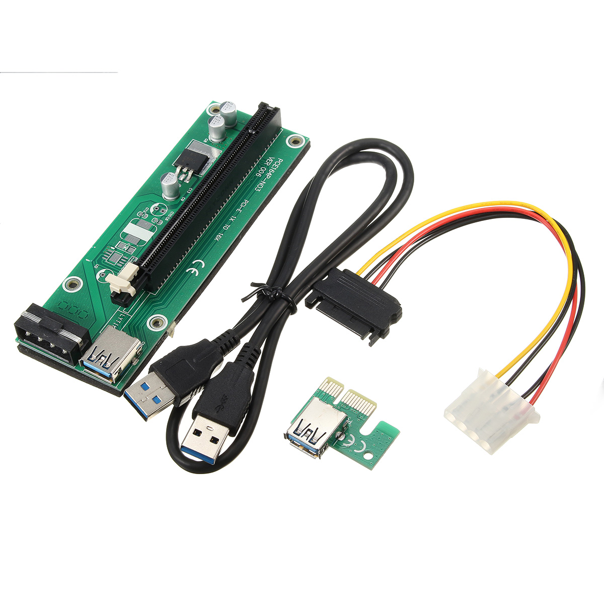 USB30PCI-EExpress1xto16xExtensionCableExtenderRiserCardAdapterSATACable-1250491-1