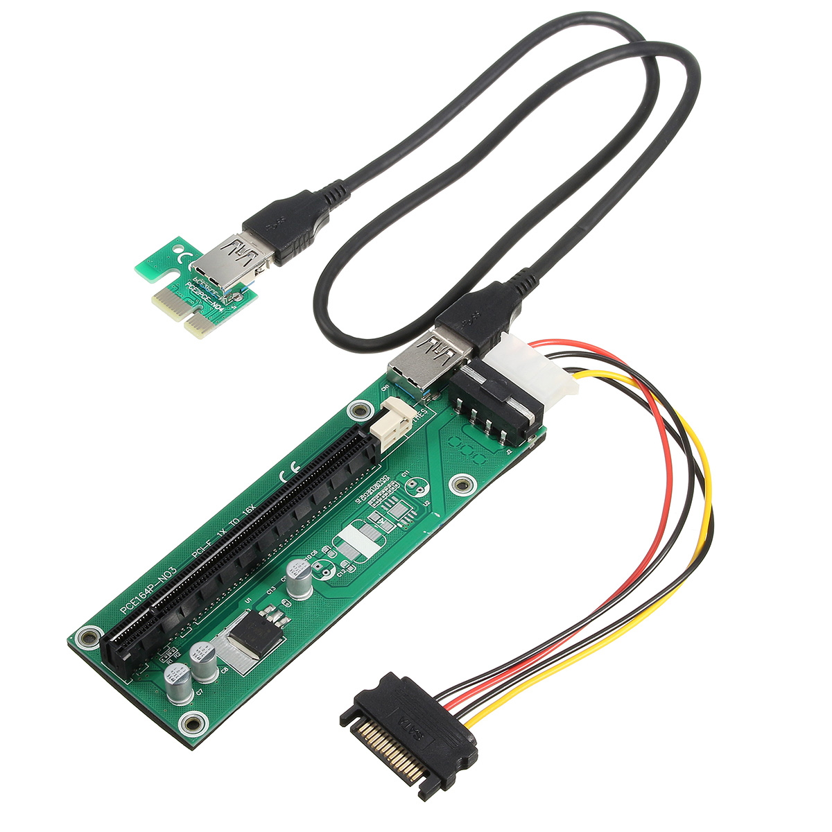 USB30PCI-EExpress1xto16xExtensionCableExtenderRiserCardAdapterSATACable-1250491-2