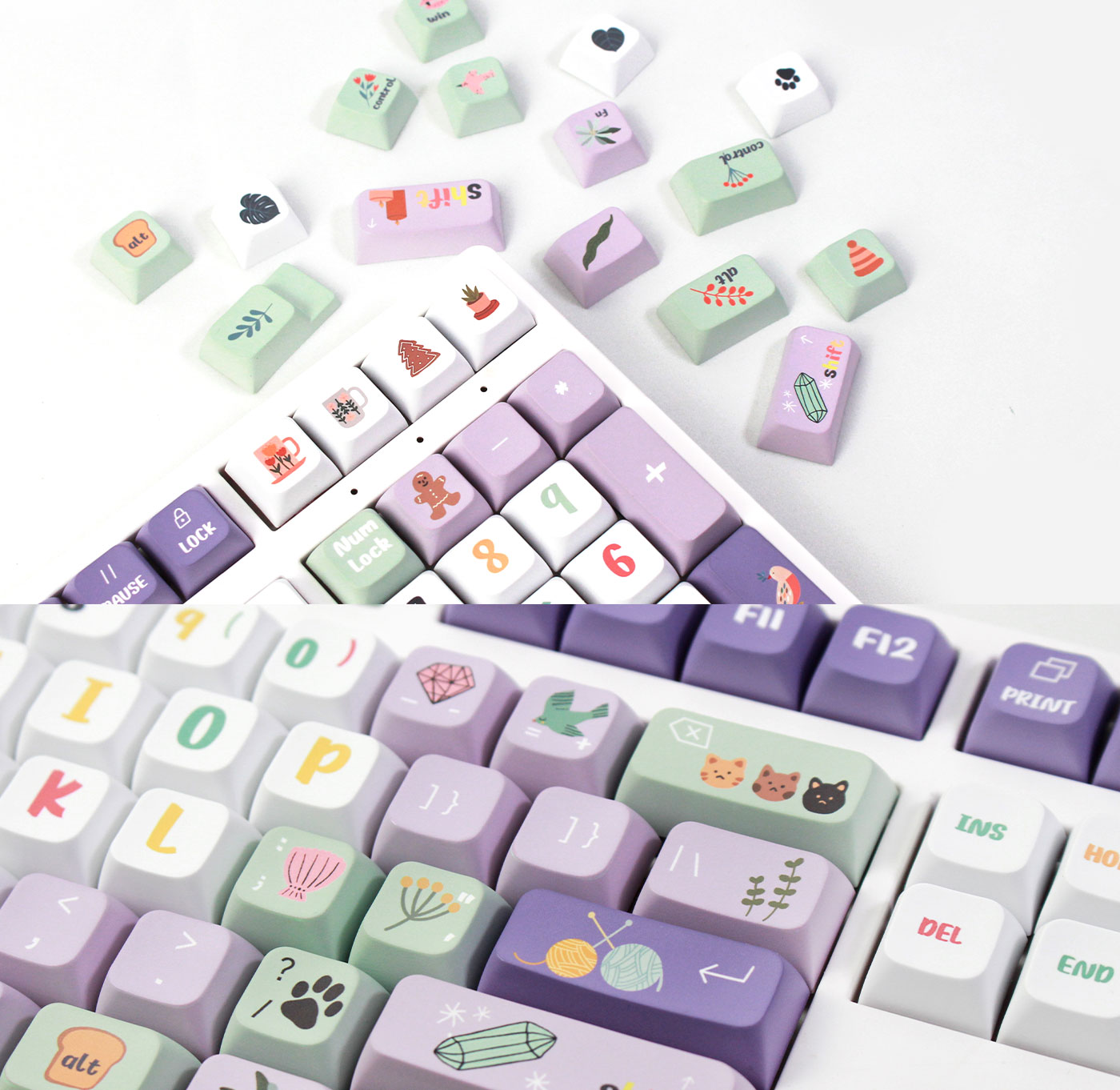 124KeysAMidsummerNightsDreamThemePBTKeycapSetXDAProfileSublimationPurpleKeycapsforMechanicalKeyboard-1988608-5