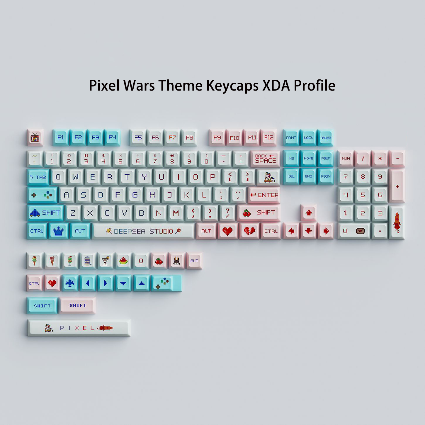 125KeysPixelGamePBTKeycapSetXDAProfileSublimationJapaneseCustomKeycapsforMechanicalKeyboards-1975928-1