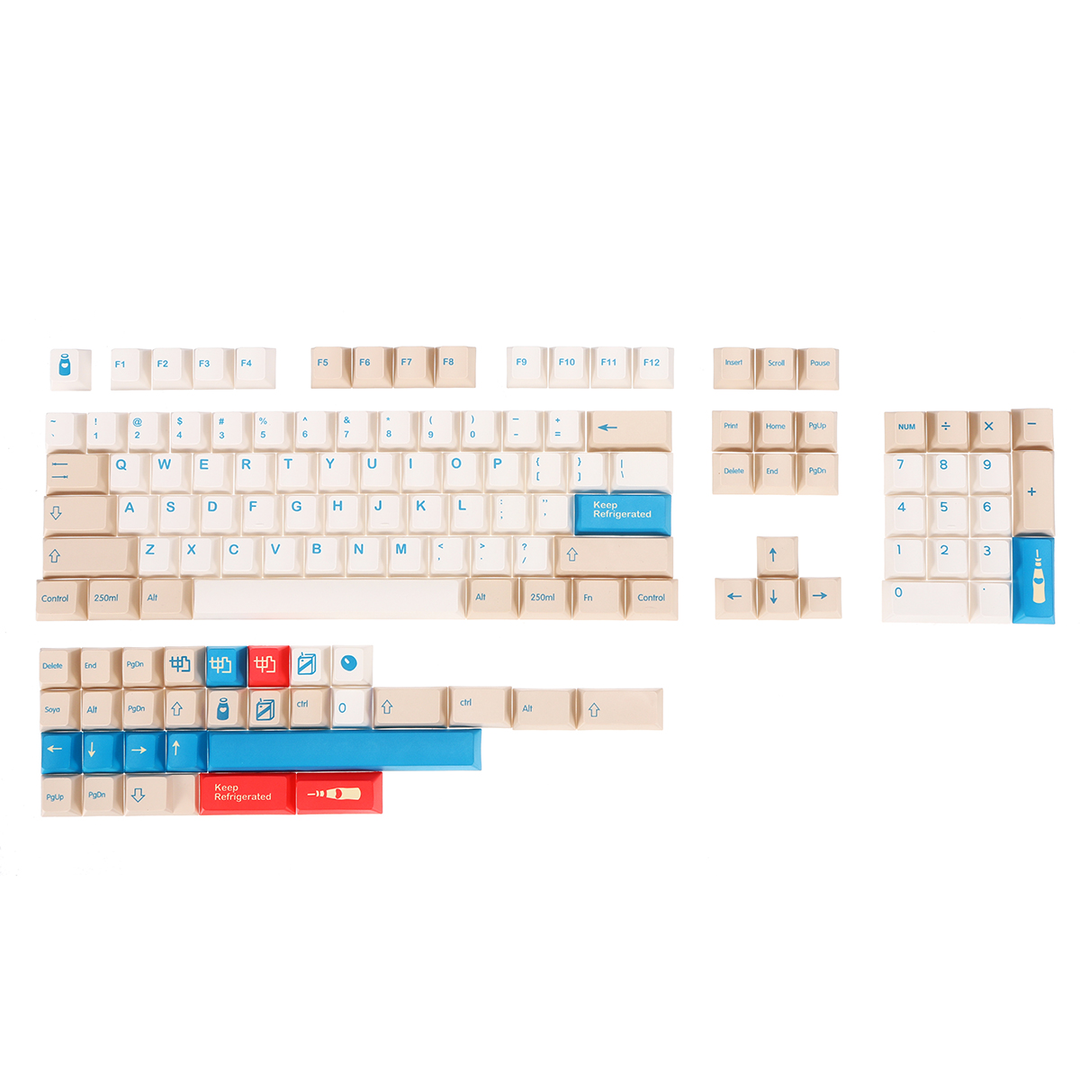 134KeysSoymilkPBTKeycapSetCherryProfileSublimationCustomKeycapsforMechanicalKeyboards-1968568-1