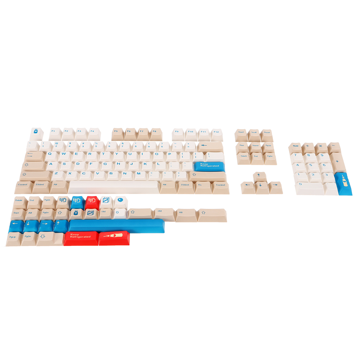 134KeysSoymilkPBTKeycapSetCherryProfileSublimationCustomKeycapsforMechanicalKeyboards-1968568-2