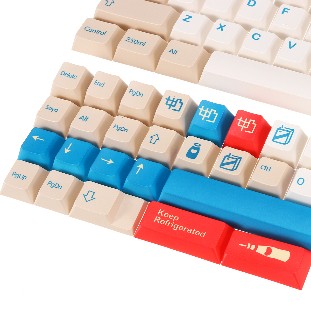 134KeysSoymilkPBTKeycapSetCherryProfileSublimationCustomKeycapsforMechanicalKeyboards-1968568-6